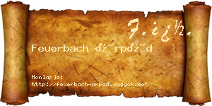 Feuerbach Árpád névjegykártya